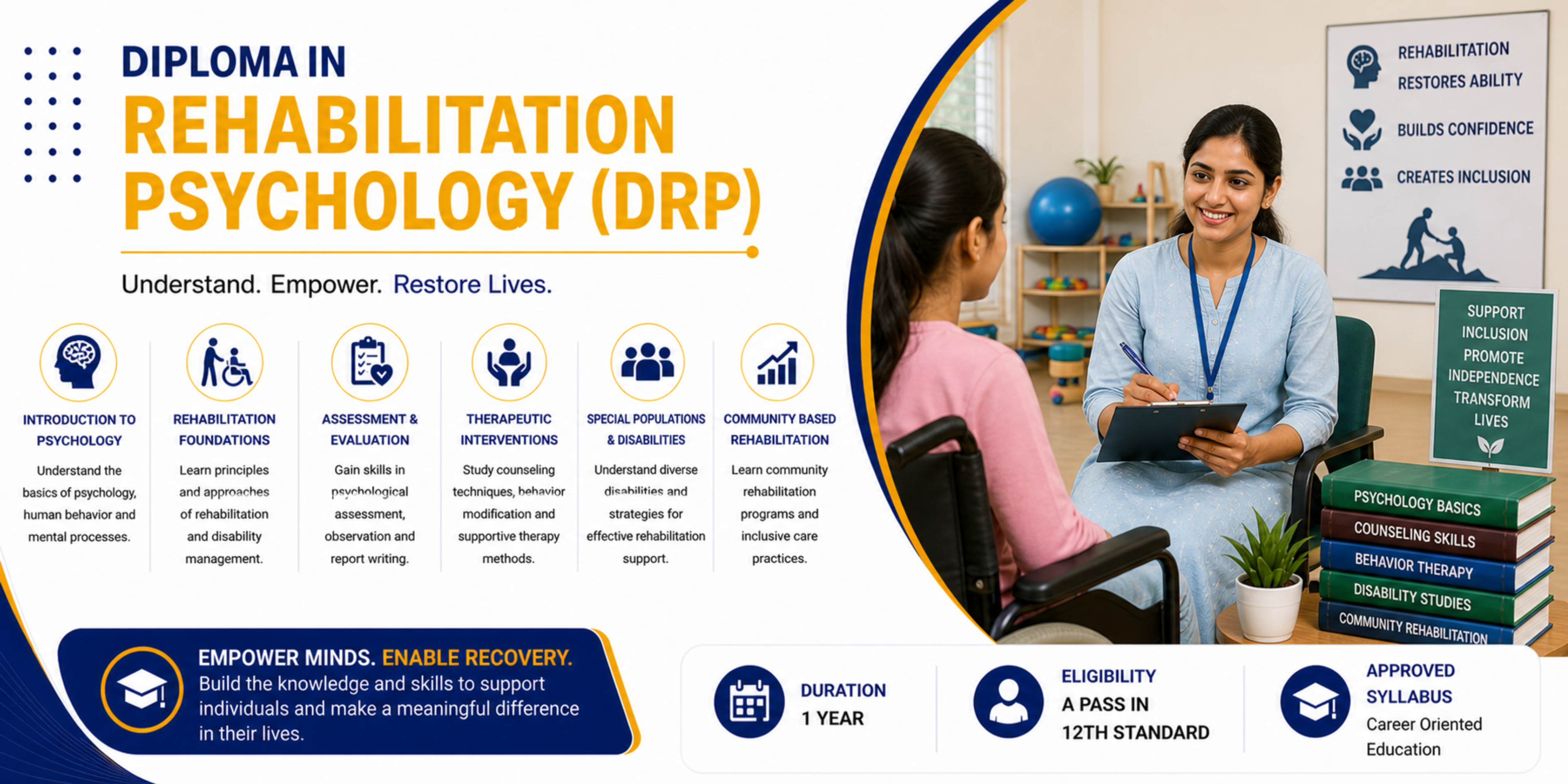 Diploma in Rehabilitation Psychology (DRP) in Coimbatore